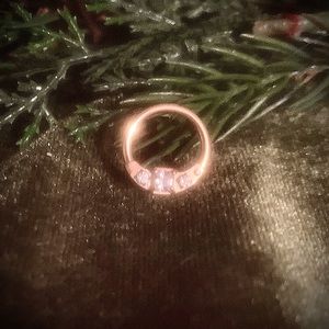 Maria Tash 14k Rose Gold Plated Princess Clicker w/ CZ